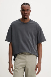 Bavlněné tričko American Vintage pánské, šedá barva, MFAZ02CE25