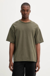 Bavlněné tričko American Vintage pánské, zelená barva, MFAZ02C
