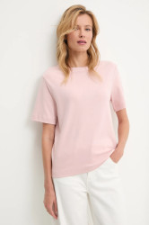 Bavlněné tričko Answear.LAB dámské, růžová barva