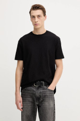 Bavlněné tričko Armani Exchange pánské, černá barva, XM001431 AF10337