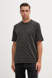 Bavlněné tričko Armani Exchange pánské, černá barva, XM001897 AF10356