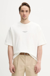 Bavlněné tričko BARENA VENEZIA Camicia Mola pánské, bílá barva, s aplikací, TSU5107.2713