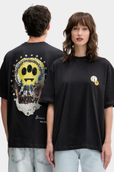 Bavlněné tričko Barrow černá barva, s potiskem, F5BWUATH124