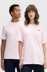 Bavlněné tričko Barrow růžová barva, s potiskem, F5BWUATH070