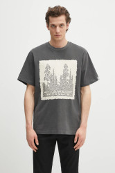 Bavlněné tričko Billionaire Boys Club Wilderness T-shirt pánské, šedá barva, s potiskem, B25159