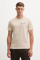 Bavlněné tričko BOGNER Fire+Ice ADO pánské, béžová barva, s potiskem, 54369760