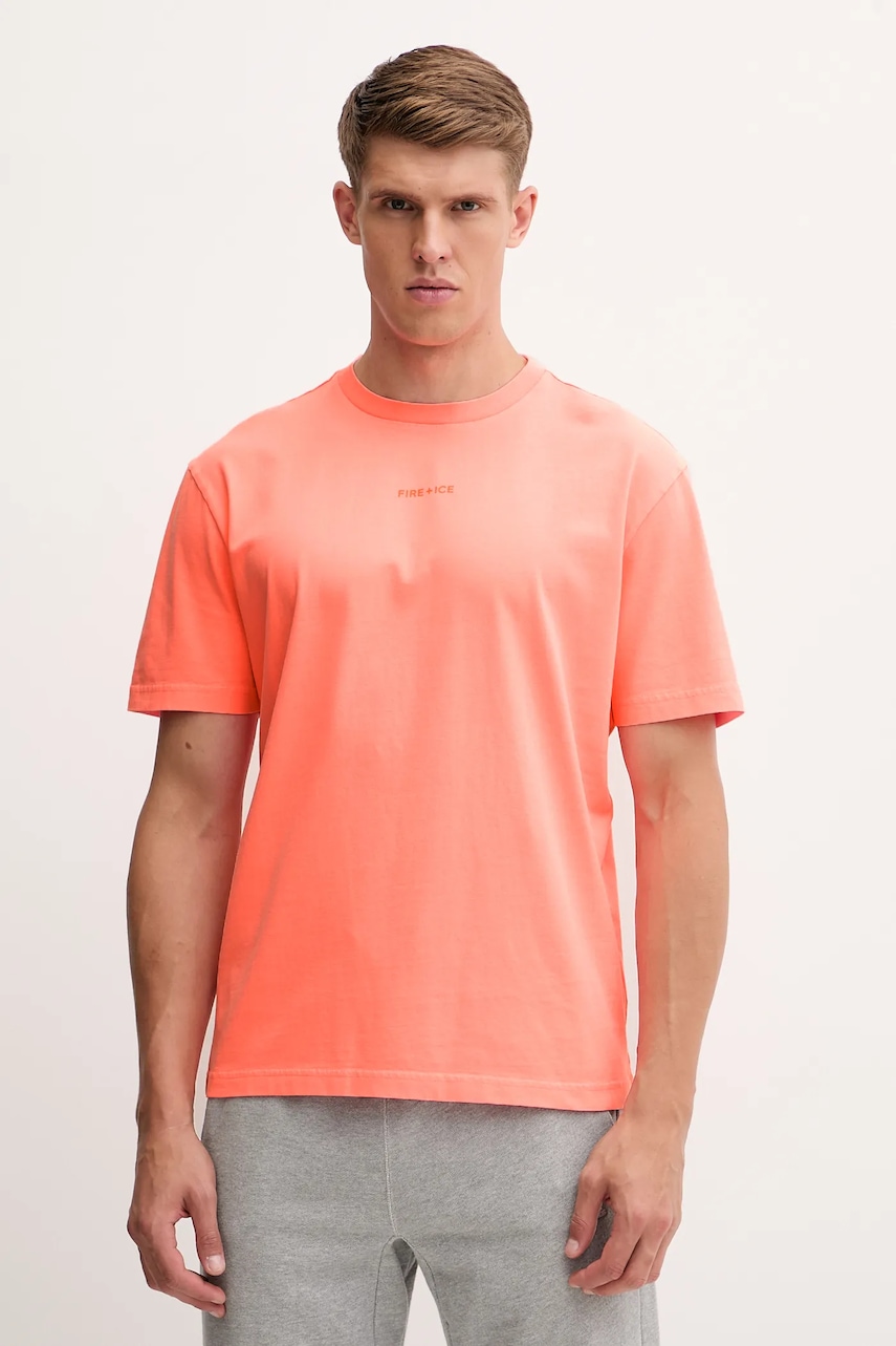 Bavlněné tričko BOGNER Fire+Ice AVAN pánské, oranžová barva, s potiskem, 54389608