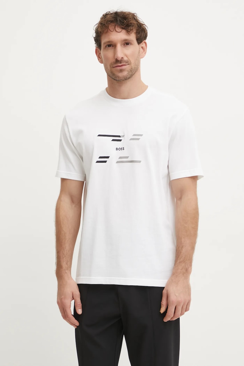 Bavlněné tričko Boss Green