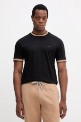 Bavlněné tričko BOSS H-Tessler 200 pánské, černá barva, 50543858