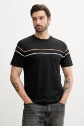 Bavlněné tričko BOSS Iconic T-Shirt pánské, černá barva, 50545852