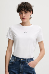 Bavlněné tričko BOSS Orange C_Elogo_5_s dámské, bílá barva, 50547547