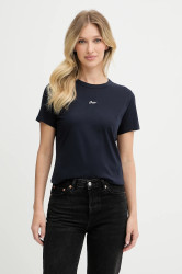 Bavlněné tričko BOSS Orange C_Elogo_5_s dámské, tmavomodrá barva, 50547547
