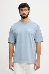 Bavlněné tričko BOSS Orange Te_ice pánské, modrá barva, s potiskem, 50551642