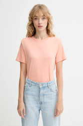 Bavlněné tričko Calvin Klein dámské, oranžová barva, LV044D201G