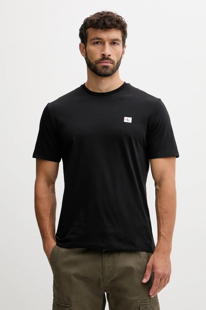 Bavlněné tričko Calvin Klein Jeans 2-pack pánské, černá barva, LV04RD248G