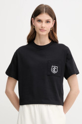 Bavlněné tričko Calvin Klein Jeans dámské, černá barva, LV047B847G