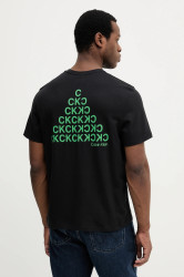 Bavlněné tričko Calvin Klein Jeans pánské, černá barva, LV04RC825G