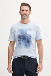 Bavlněné tričko Calvin Klein pánské, modrá barva, s potiskem, K10K114157