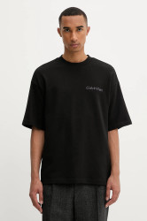 Bavlněné tričko Calvin Klein Underwear pánské, černá barva, s aplikací, LV00NM2929