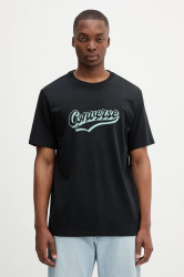 Bavlněné tričko Converse pánské, černá barva, s potiskem, 10027994-A04