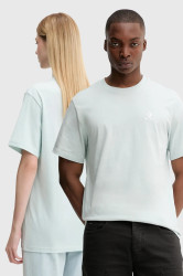 Bavlněné tričko Converse tyrkysová barva, 10023876-A50