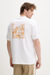 Bavlněné tričko Dickies pánské, bílá barva, s potiskem, DK0A4Z980WH1