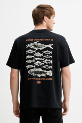 Bavlněné tričko Dickies pánské, černá barva, s potiskem, DK0A87QG