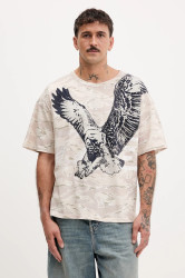 Bavlněné tričko Diesel T-BOXT-T14 pánské, béžová barva, A19317.0DLBM