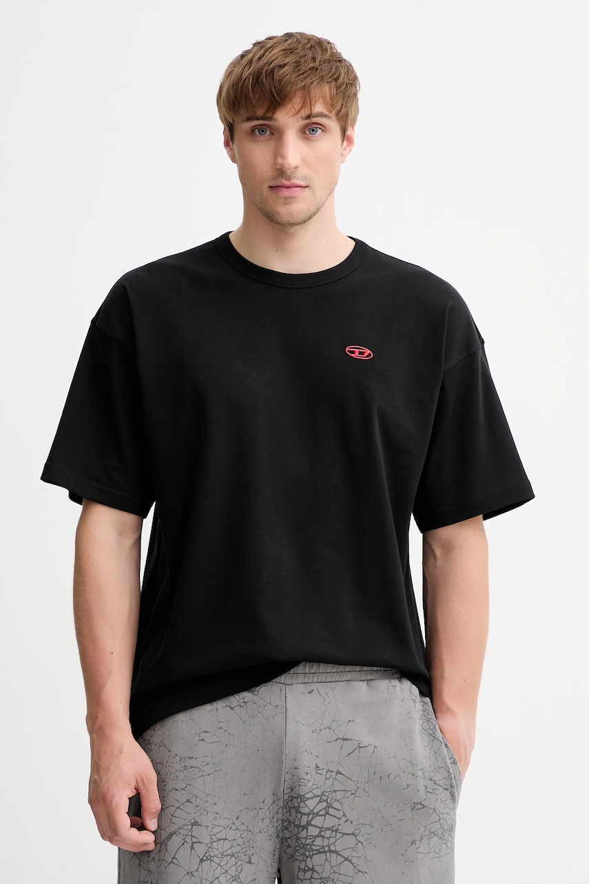 Bavlněné tričko Diesel T-BOXT-T6 pánské, černá barva, A18535.0AIJU