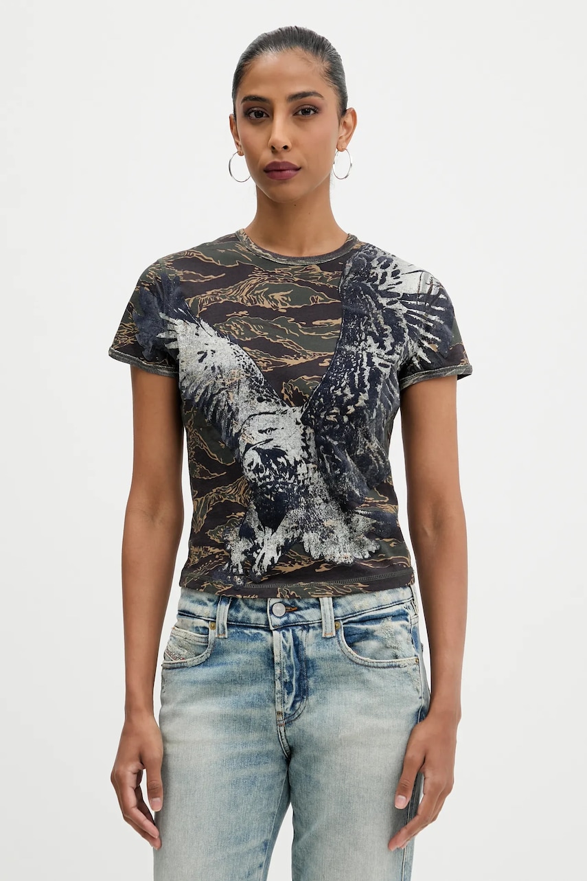 Bavlněné tričko Diesel T-UNCUTIE-LONG-R1