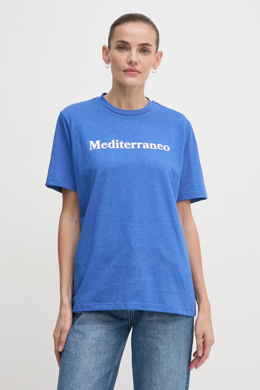Bavlněné tričko Drivemebikini Mediterraneo
