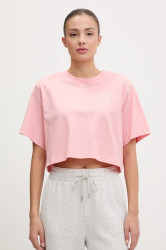 Bavlněné tričko Ellesse Marcialla dámské, růžová barva, SGZ21801