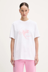 Bavlněné tričko Fiorucci White Cupid Print Regular Fit T-Shirt dámské, bílá barva, W02SMTSH323CJ01WH09