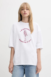 Bavlněné tričko Fiorucci White Dreaming of You Print Relaxed Fit T-Shirt dámské, bílá barva, W02SMTSH101CJ01WH03