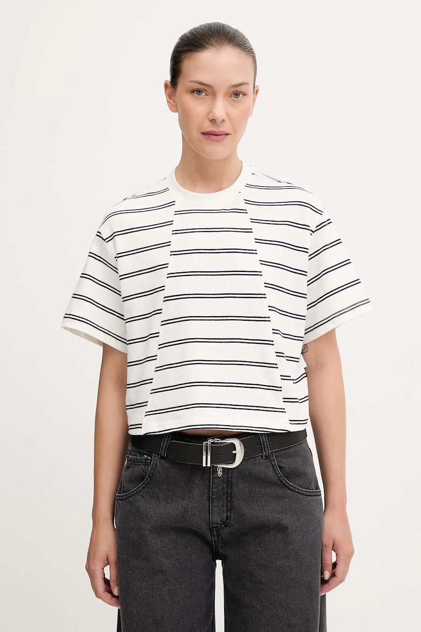 Bavlněné tričko G-Star A line stripe boxy