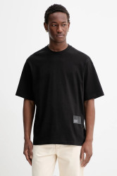 Bavlněné tričko G-Star Badge boxy pánské, černá barva, s potiskem, D26855-C336