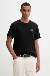 Bavlněné tričko G-Star Chest logo pánské, černá barva, s potiskem, D26821-D976