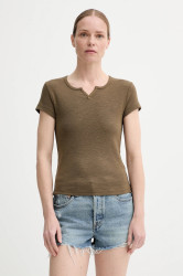 Bavlněné tričko G-Star dámské, zelená barva, D26075-D958