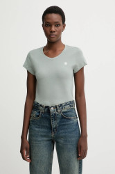 Bavlněné tričko G-Star Eyben slim 2.0 dámské, zelená barva, D24533-4107-C959