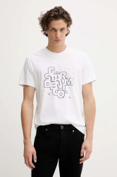Bavlněné tričko G-Star HD print pánské, bílá barva, s potiskem, D26824-D975