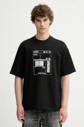 Bavlněné tričko G-Star pánské, černá barva, s potiskem, D26052-D959