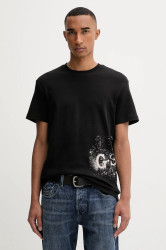 Bavlněné tričko G-Star Sprayed pánské, černá barva, D26819-D976