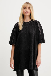 Bavlněné tričko Gestuz dámské, černá barva, 10910657