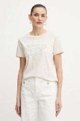 Bavlněné tričko Guess dámské, béžová barva, W5GI23 K9RM1