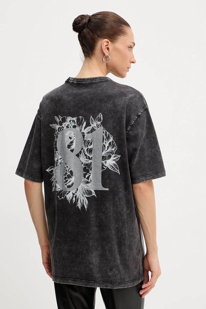 Bavlněné tričko Guess dámské, šedá barva, W5BI19 I3Z14