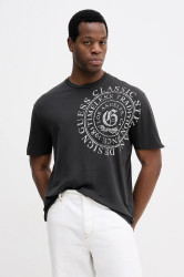 Bavlněné tričko Guess pánské, šedá barva, s potiskem, M5BI69 I3Z14