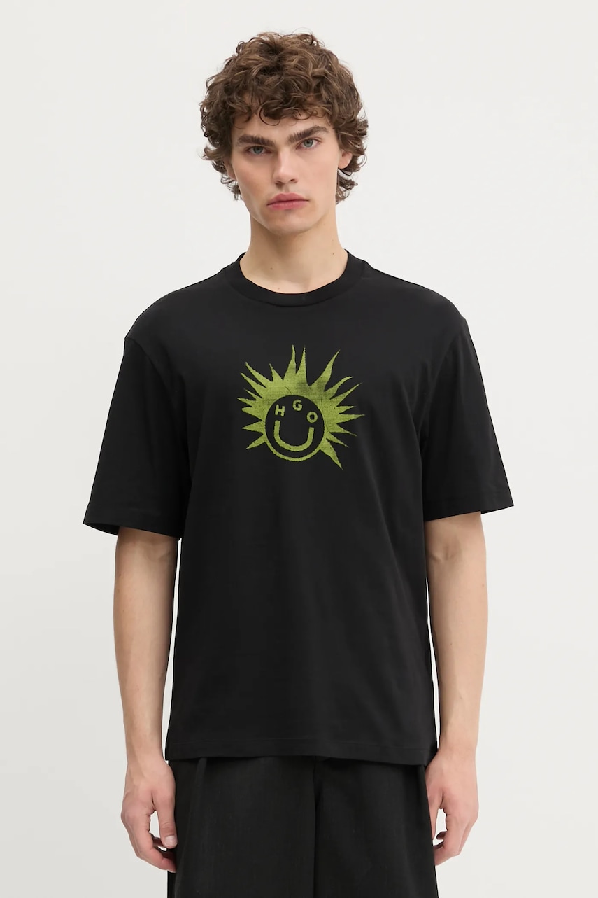 Bavlněné tričko Hugo Blue Nugix