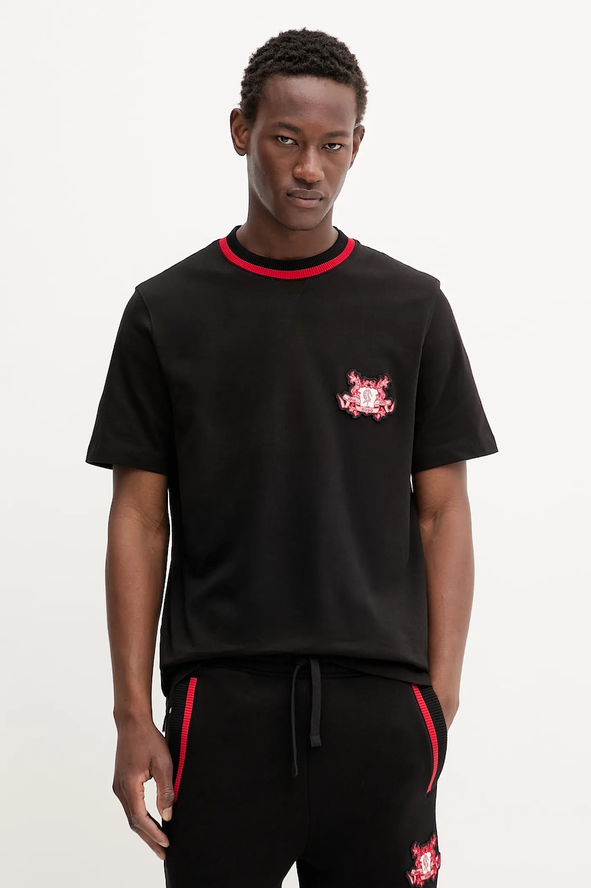 Bavlněné tričko HUGO Dugbytee