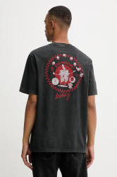 Bavlněné tričko Iceberg pánské, šedá barva, s potiskem, F026 6335