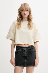 Bavlněné tričko IRO dámské, béžová barva, WF14OLINDA